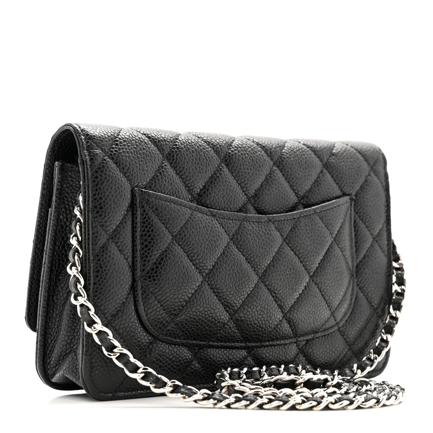 Chanel Caviar Quilted Wallet on Chain WOC Black