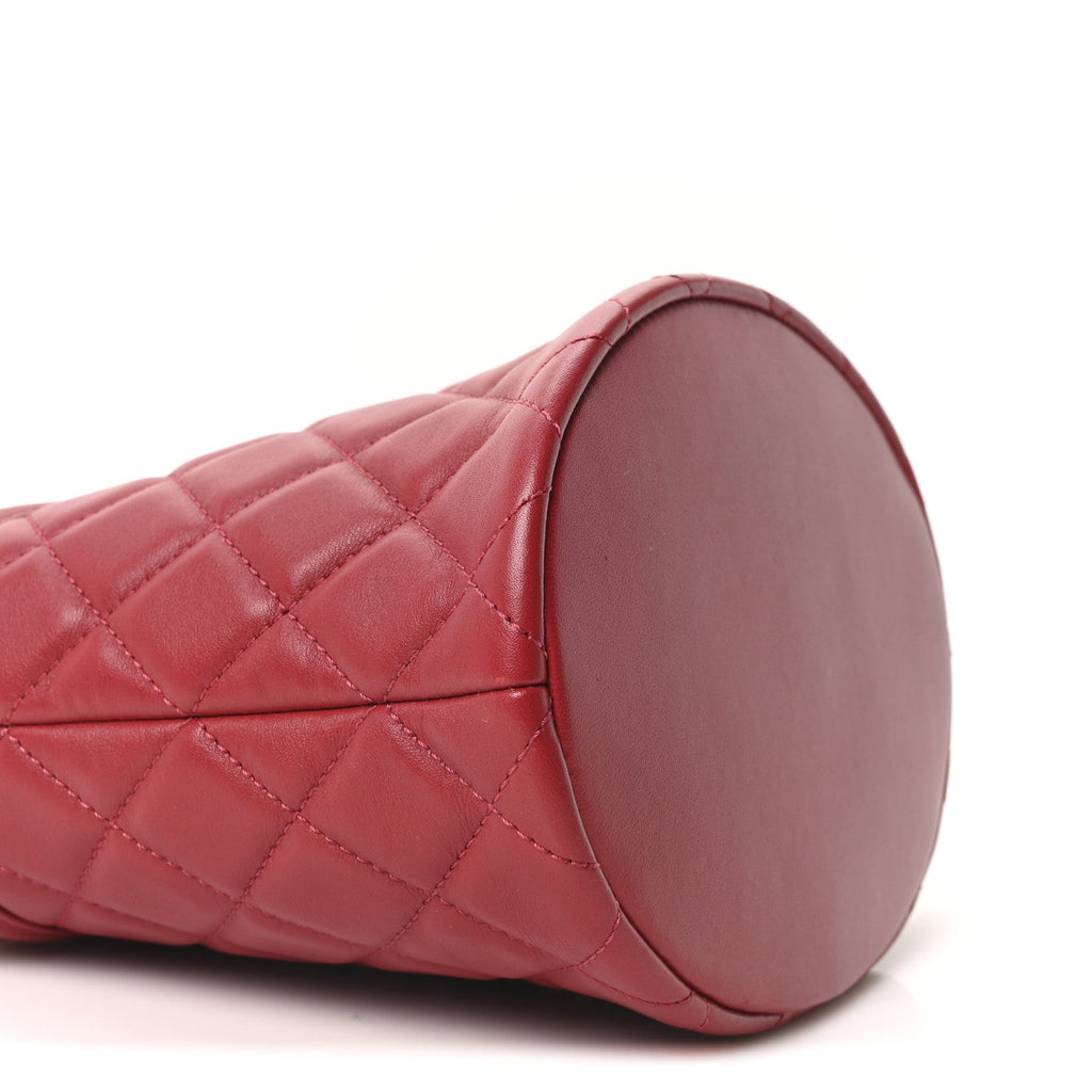 Chanel Calfskin Quilted Boy Bucket Bag Red