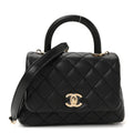 Chanel Caviar Quilted Extra Mini Coco Handle Flap Black