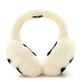 Chanel Shearling CC Bi-Color Ear Muffs White Black