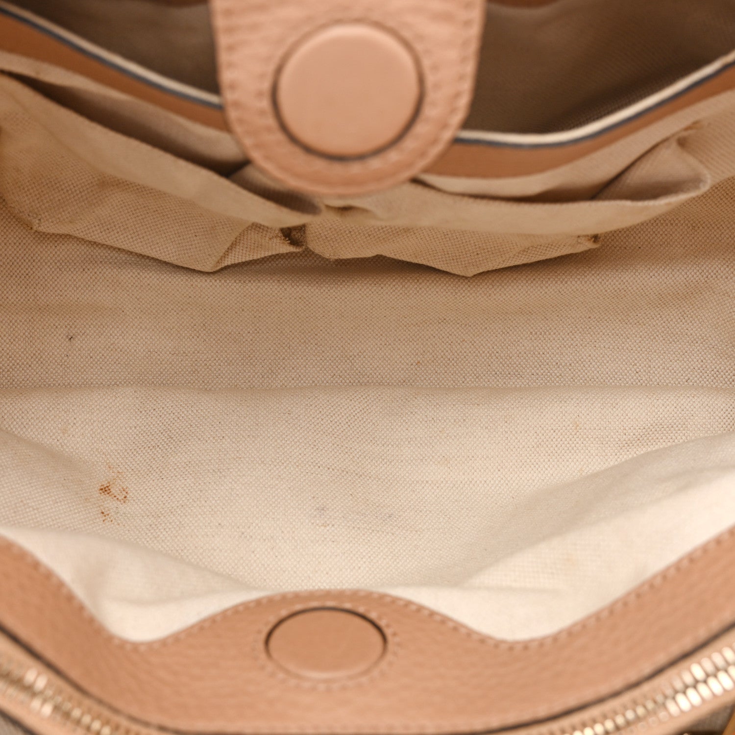 Gucci Pebbled Calfskin Medium Bamboo Shopper Tote Camelia