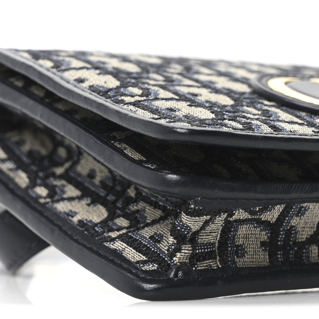 Christian Dior Oblique 30 Montaigne 2-In-1 Pouch Blue