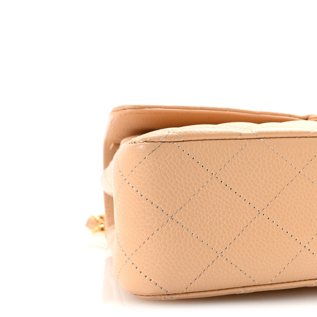 Chanel Caviar Quilted Medium Double Flap Beige