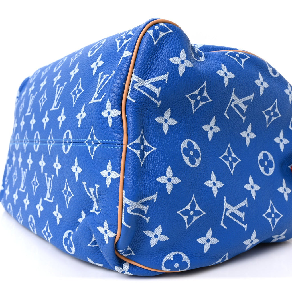 Louis Vuitton Calfskin Monogram Speedy P9 Bandouliere 40 Blue