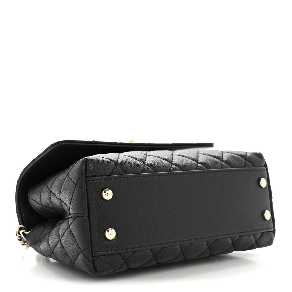 Chanel Caviar Quilted Mini Coco Handle Flap Black