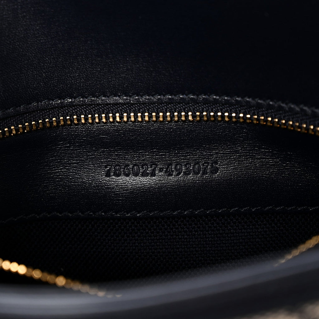 Gucci GG Monogram Small Luce Shoulder Bag Beige Blue