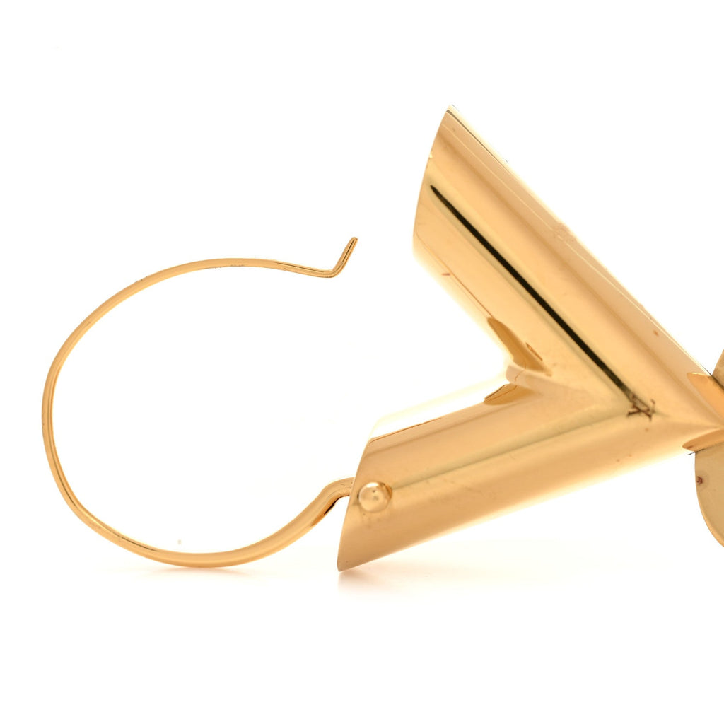 Louis Vuitton Essential V Single Hoop Earring Gold