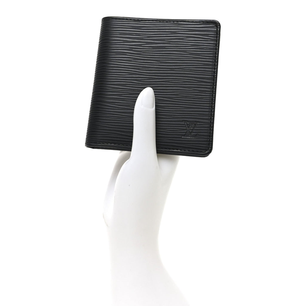 Louis Vuitton Epi 6 Card Billfold Wallet Black