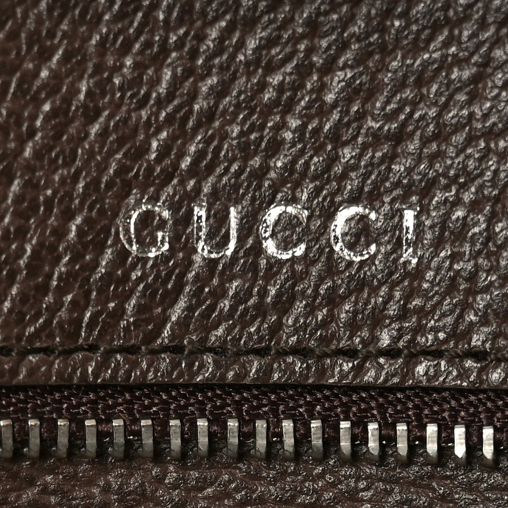 Gucci GG Supreme Web Monogram Textured Dollar Calfskin Dionysus Small Shoulder Bag Beige Ebony New Acero
