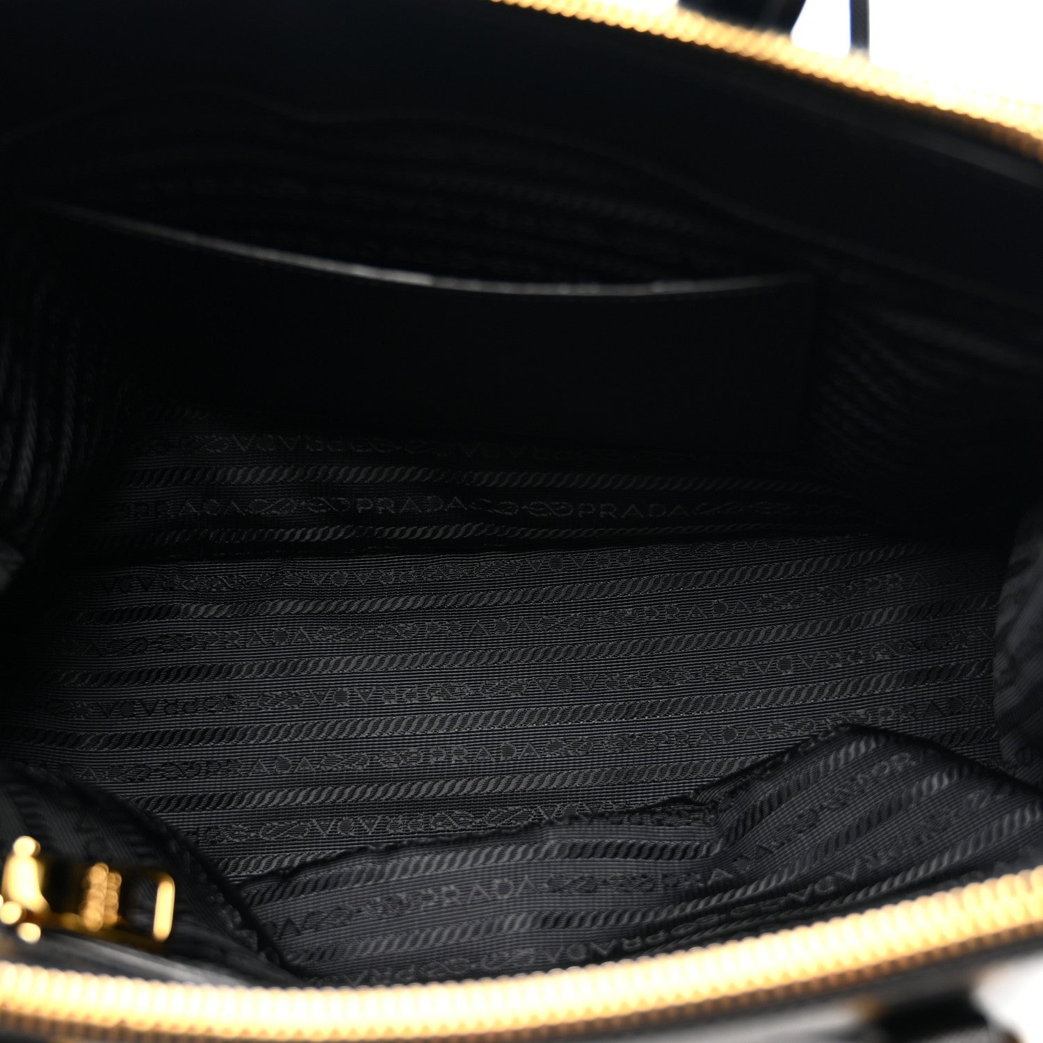 Prada Saffiano Small Galleria Double Zip Tote Black