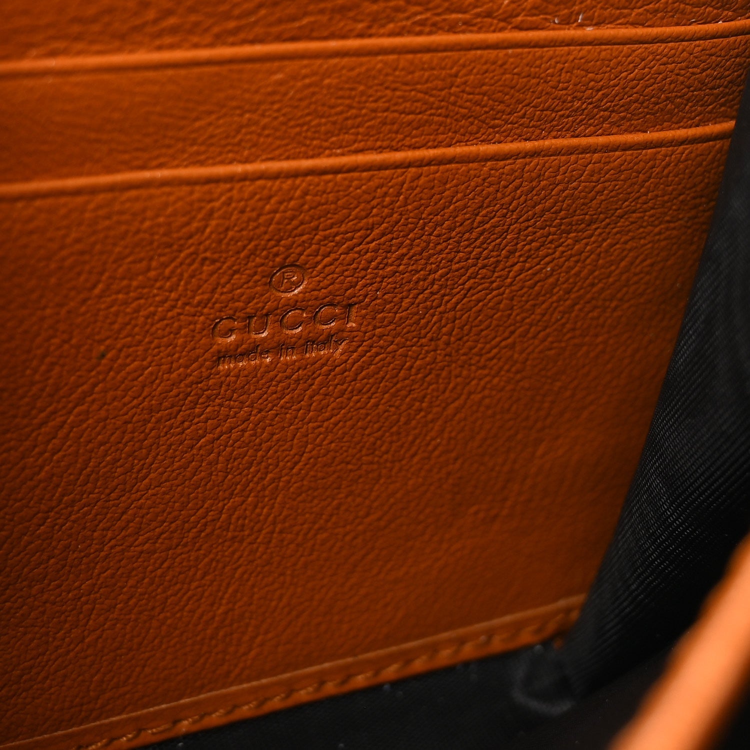 Gucci Vintage Effect Calfskin Matelasse Diagonal Torchon GG Marmont Chain Wallet Cognac