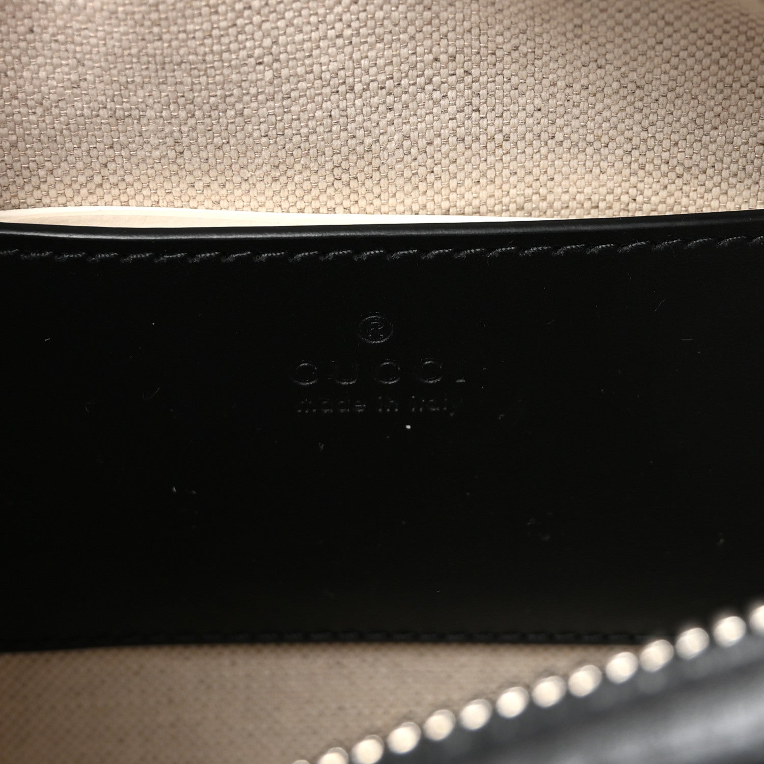 Gucci Calfskin GG Tennis Embossed Mini Duffle Bag Black
