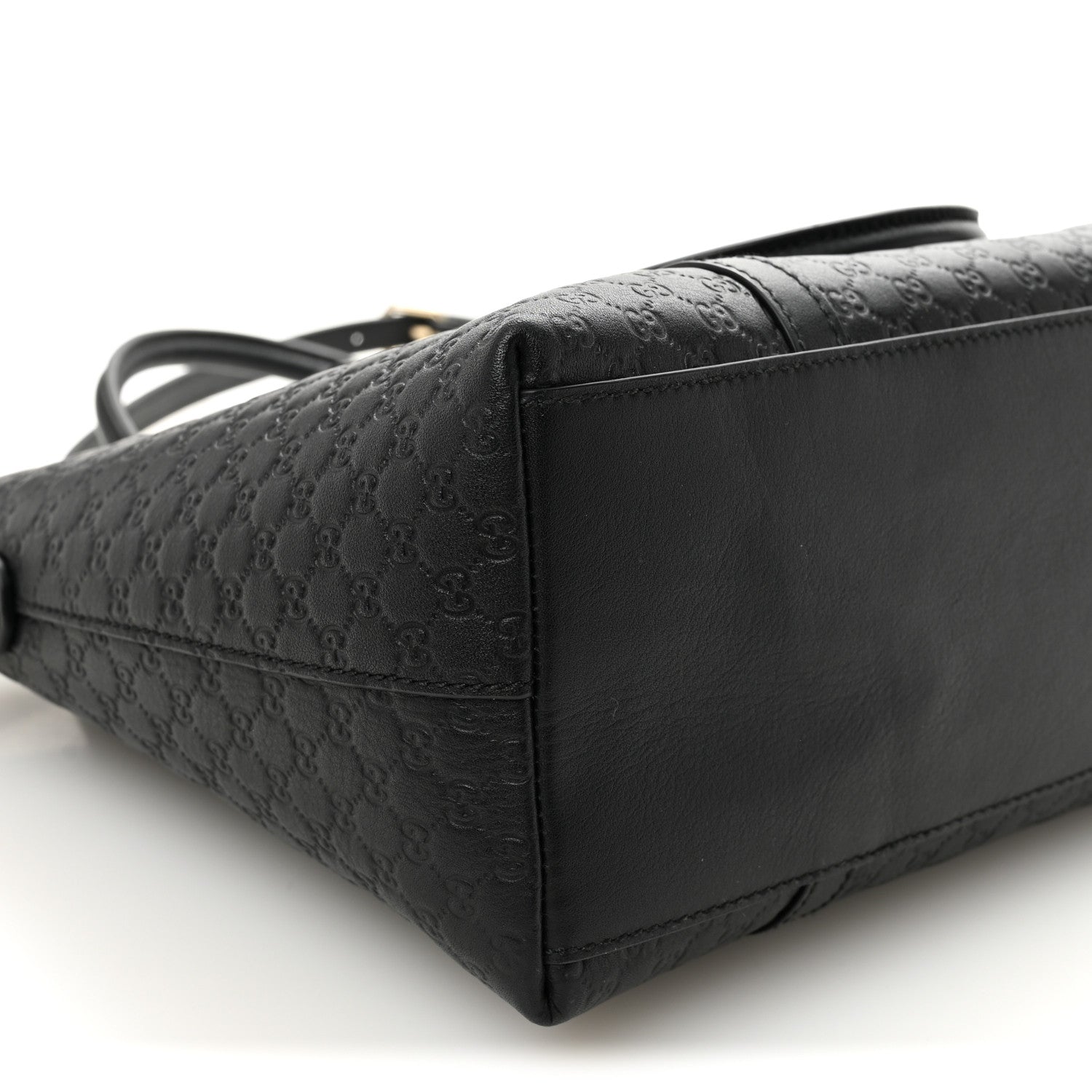 Gucci Soft Microguccissima Small Zippered Satchel Black