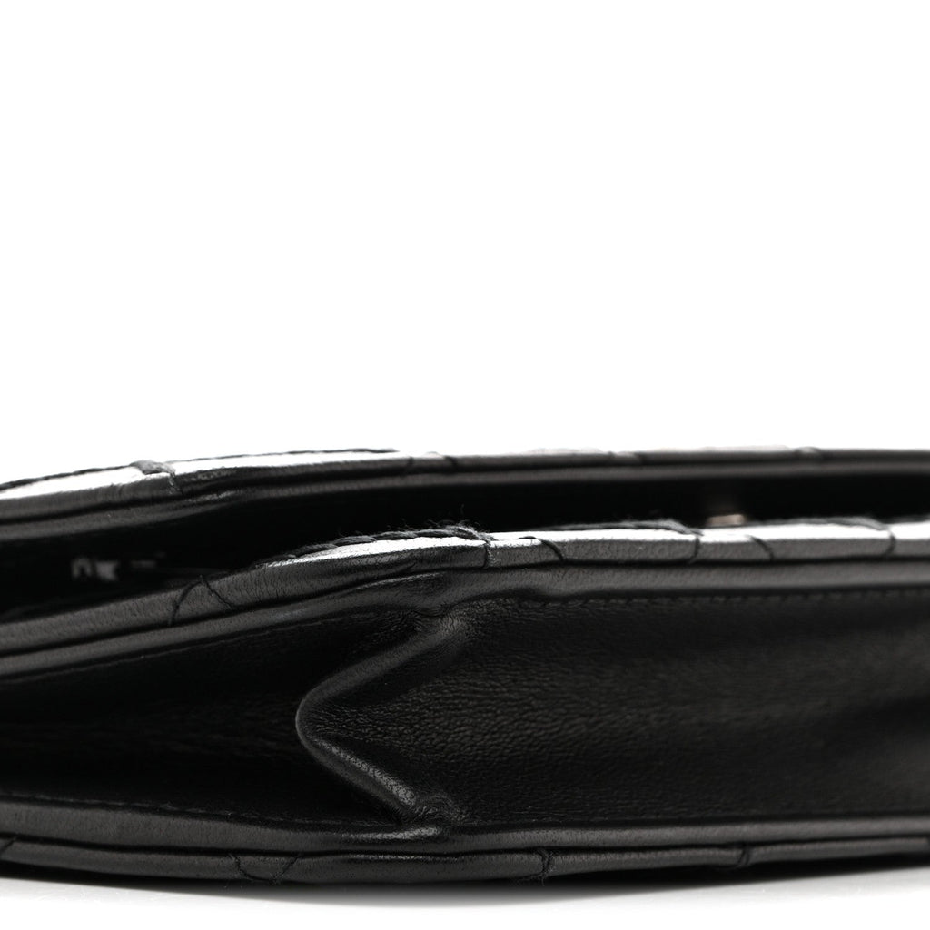 Chanel Calfskin Whipstitch Wallet On Chain WOC Black