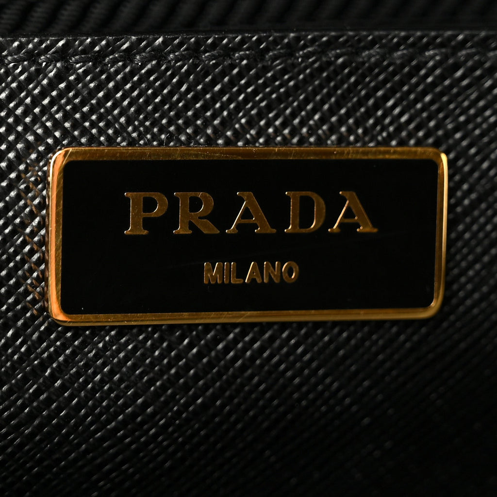 Prada Saffiano Lux Large Galleria Double Zip Tote Black