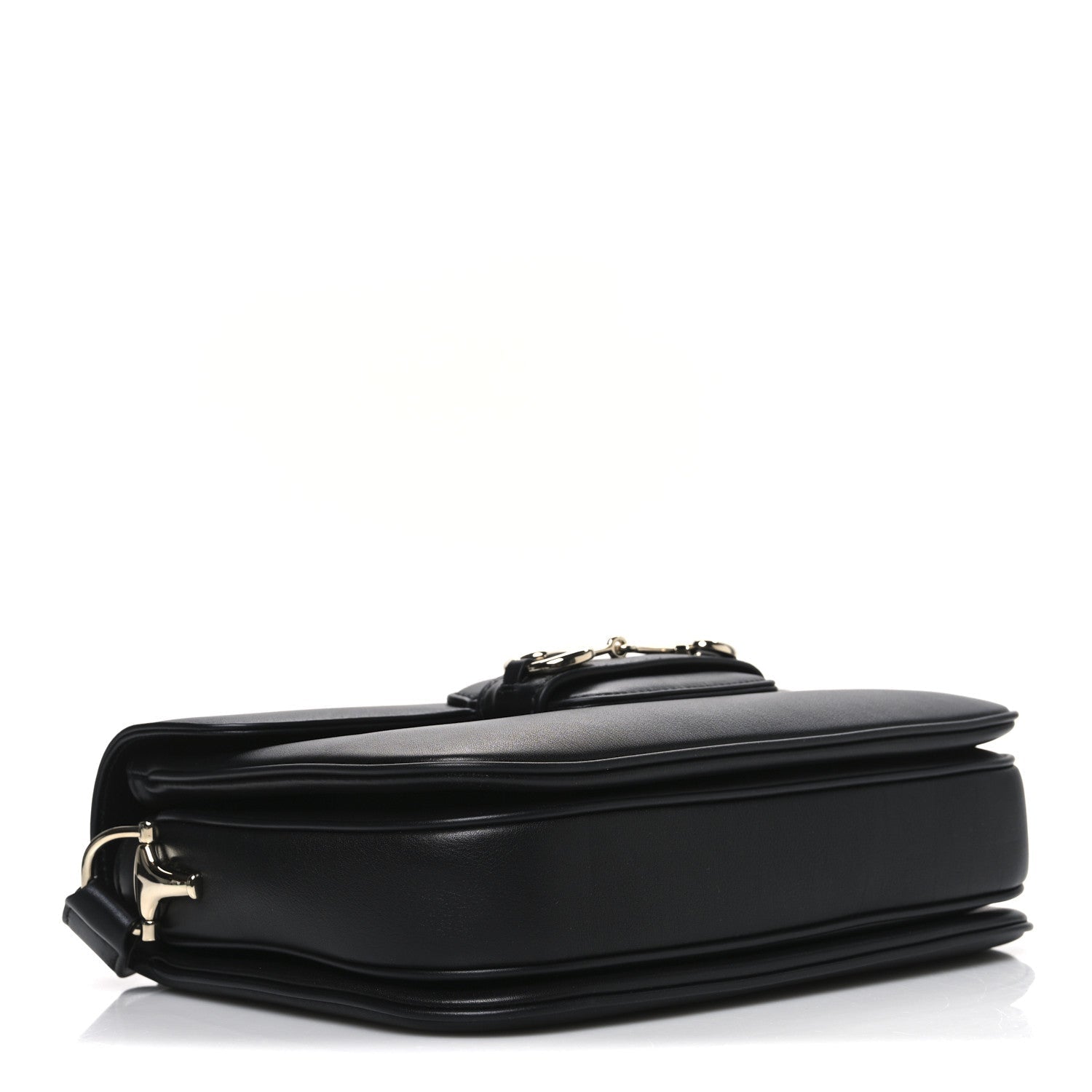 Gucci Ciny Lux Calfskin Horsebit 1955 Soft Small Shoulder Bag Black
