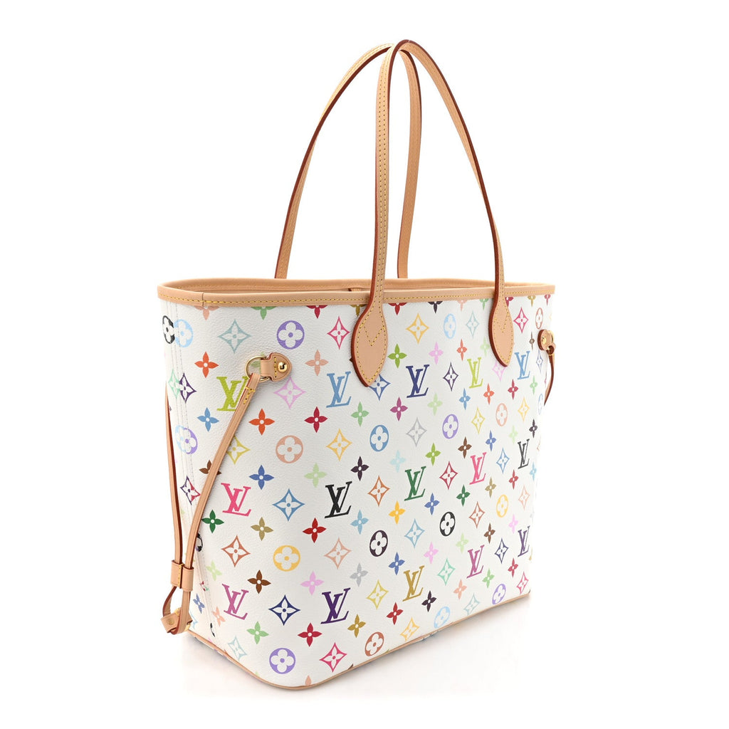 Louis Vuitton LV x TM Monogram Multicolor Neverfull MM White