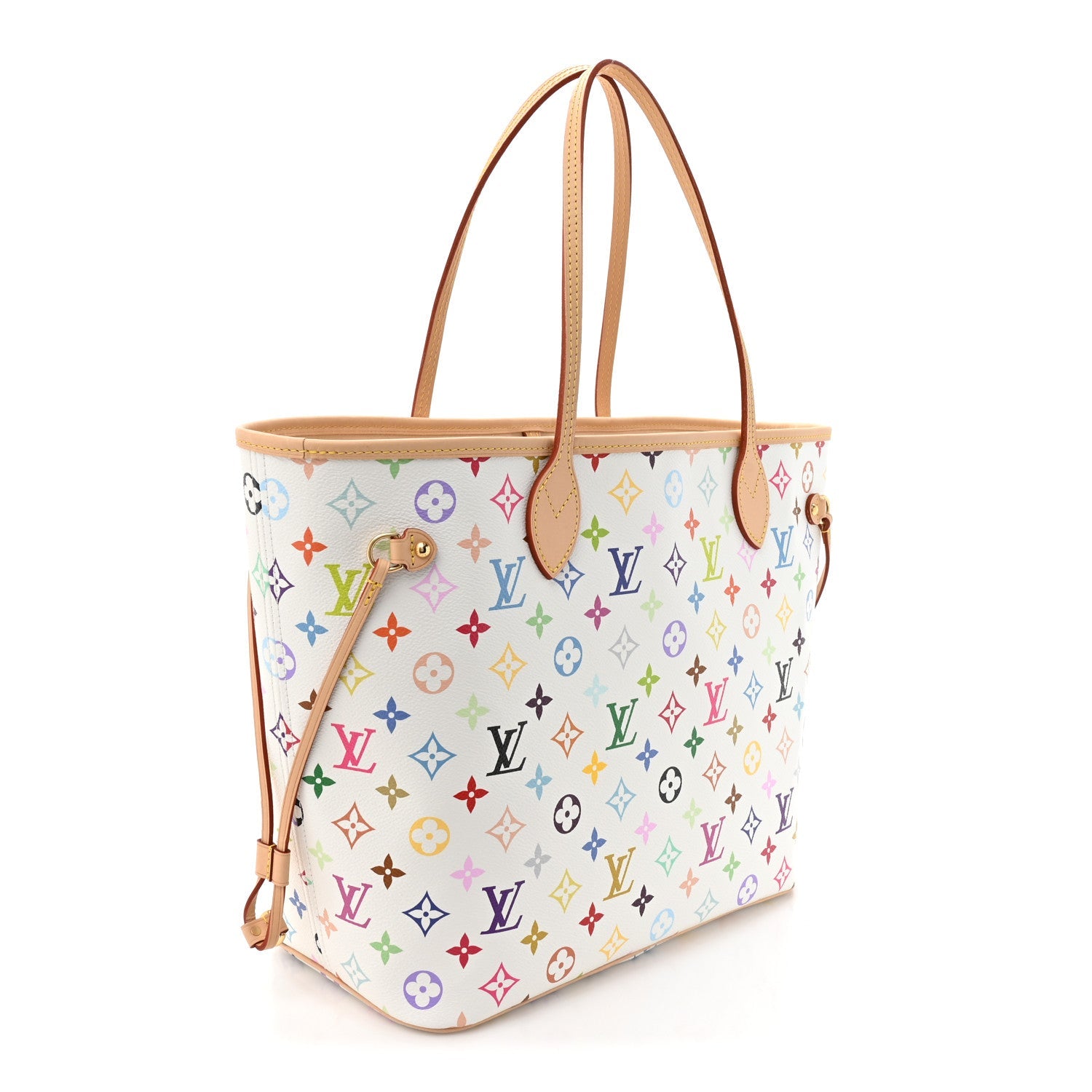 Louis Vuitton LV x TM Monogram Multicolor Neverfull MM White