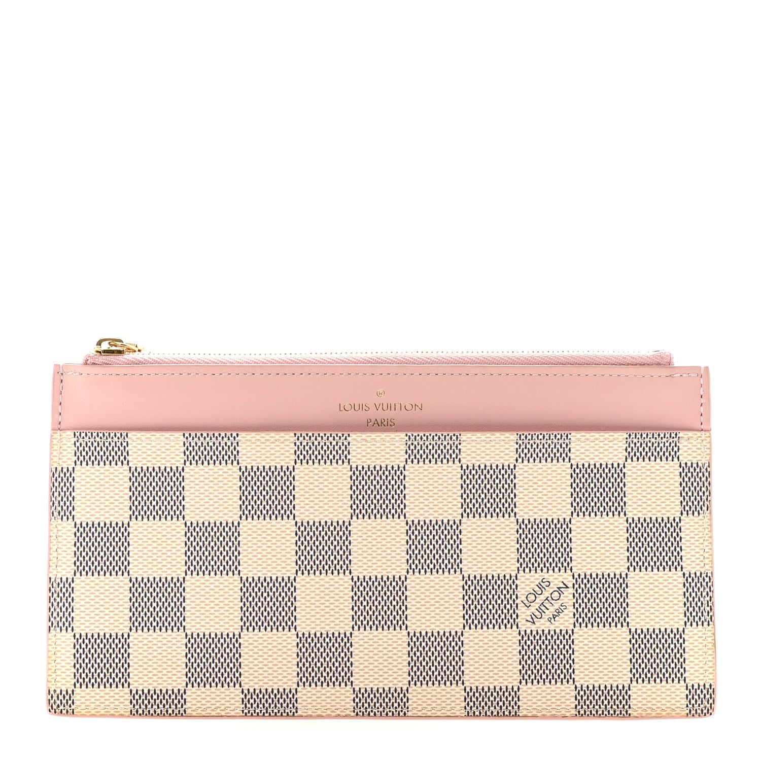 Louis Vuitton Damier Azur Slim Purse Rose Ballerine
