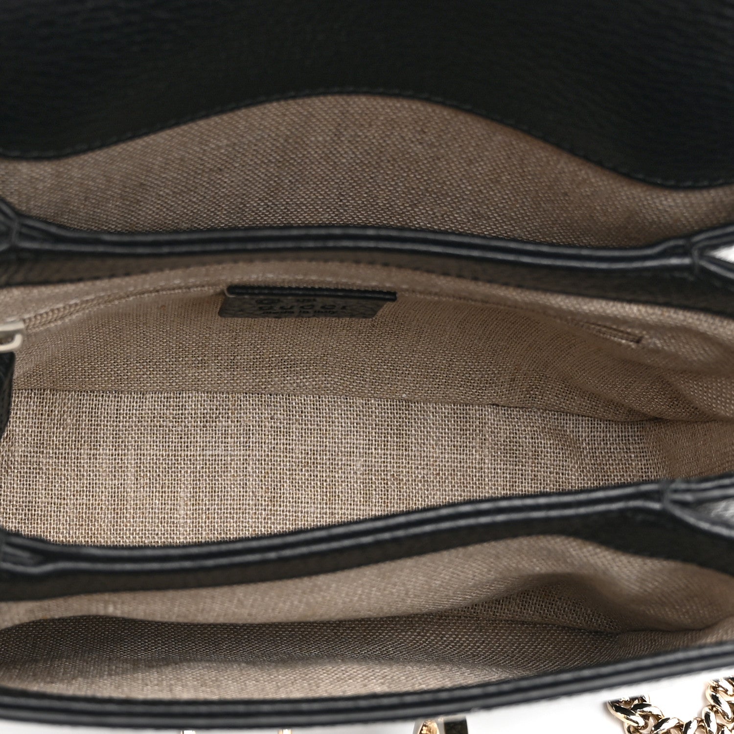 Gucci Dollar Calfskin Interlocking G Crossbody Bag Black