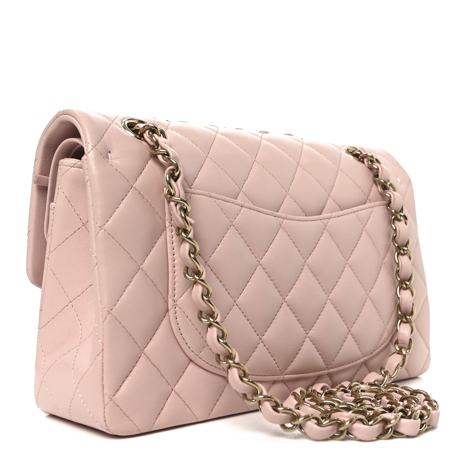 Chanel Lambskin Quilted Small Double Flap Light Pink