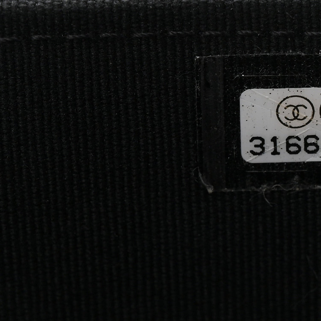 Chanel Lambskin Quilted Small Top Handle Vanity Case With Chain Black