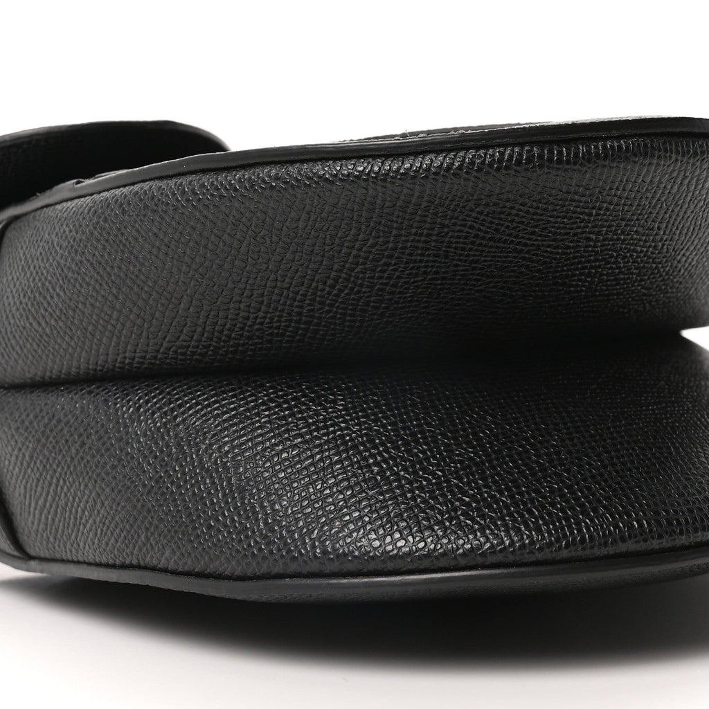 Christian Dior Grained Calfskin Saddle Bag Black