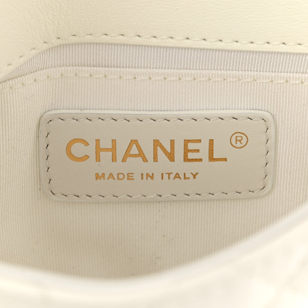 Chanel Lambskin Quilted Side Packs White