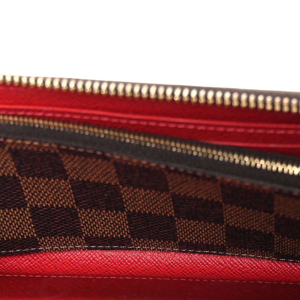 Louis Vuitton Damier Ebene Clemence Wallet Cherry