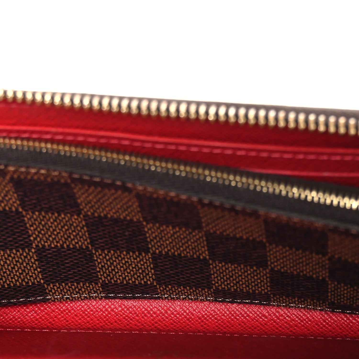 Louis Vuitton Damier Ebene Clemence Wallet Cherry