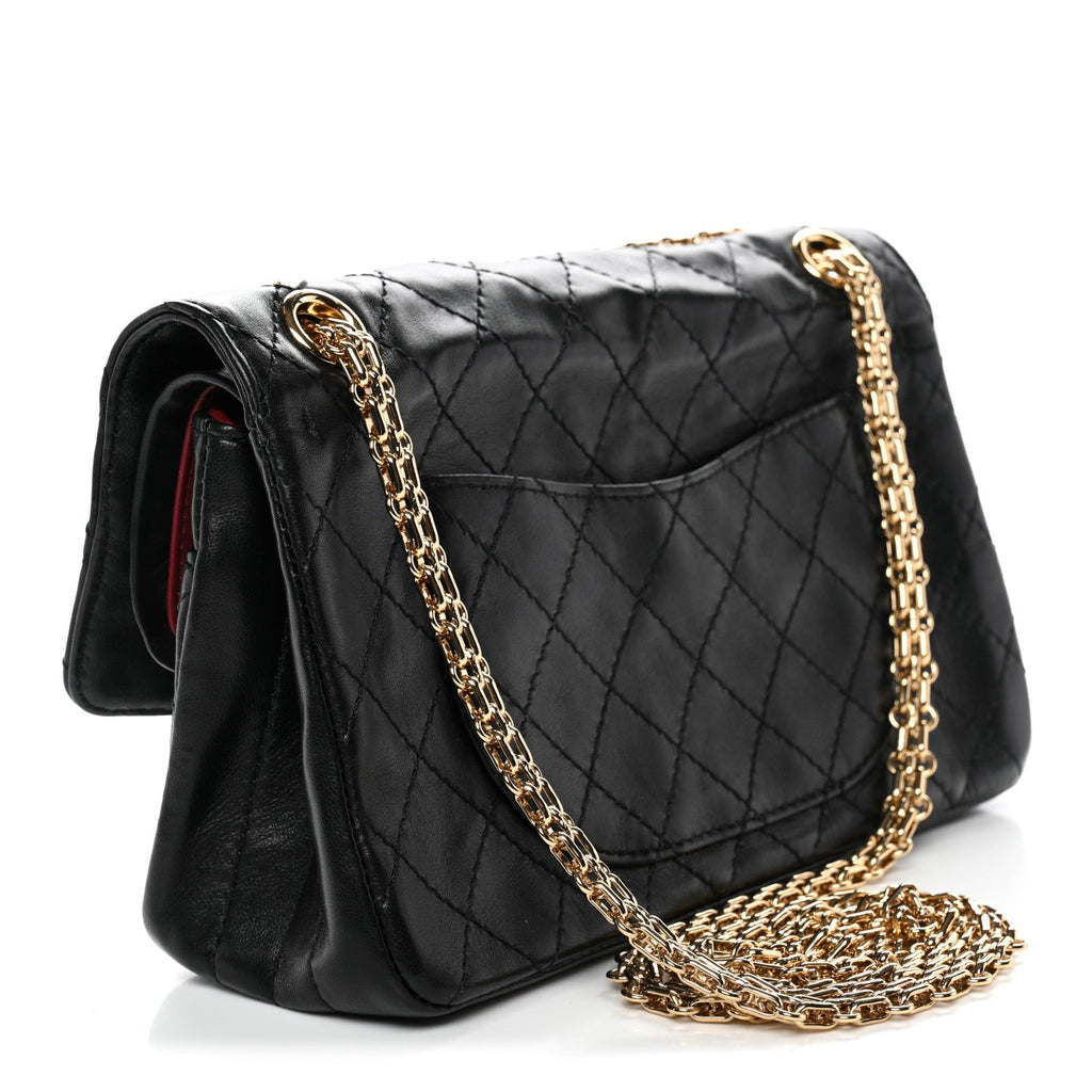 Chanel Lambskin Quilted Crush 2.55 Reissue 225 Flap Black