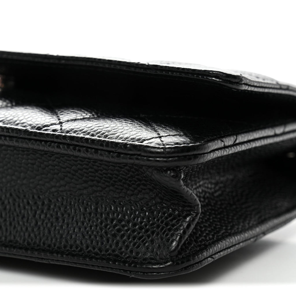 Chanel Caviar Quilted Wallet On Chain WOC Black