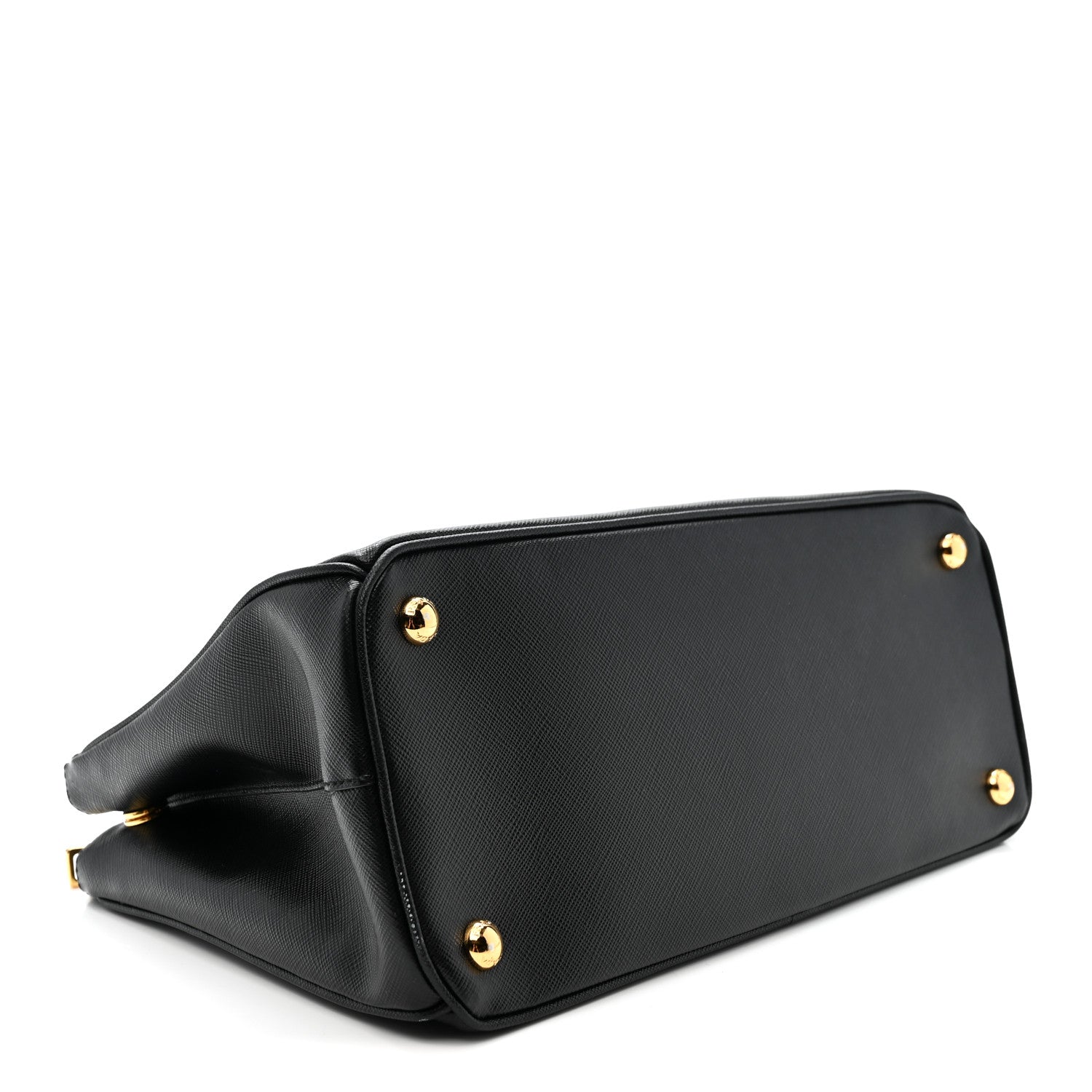 Prada Saffiano Small Galleria Double Zip Tote Black
