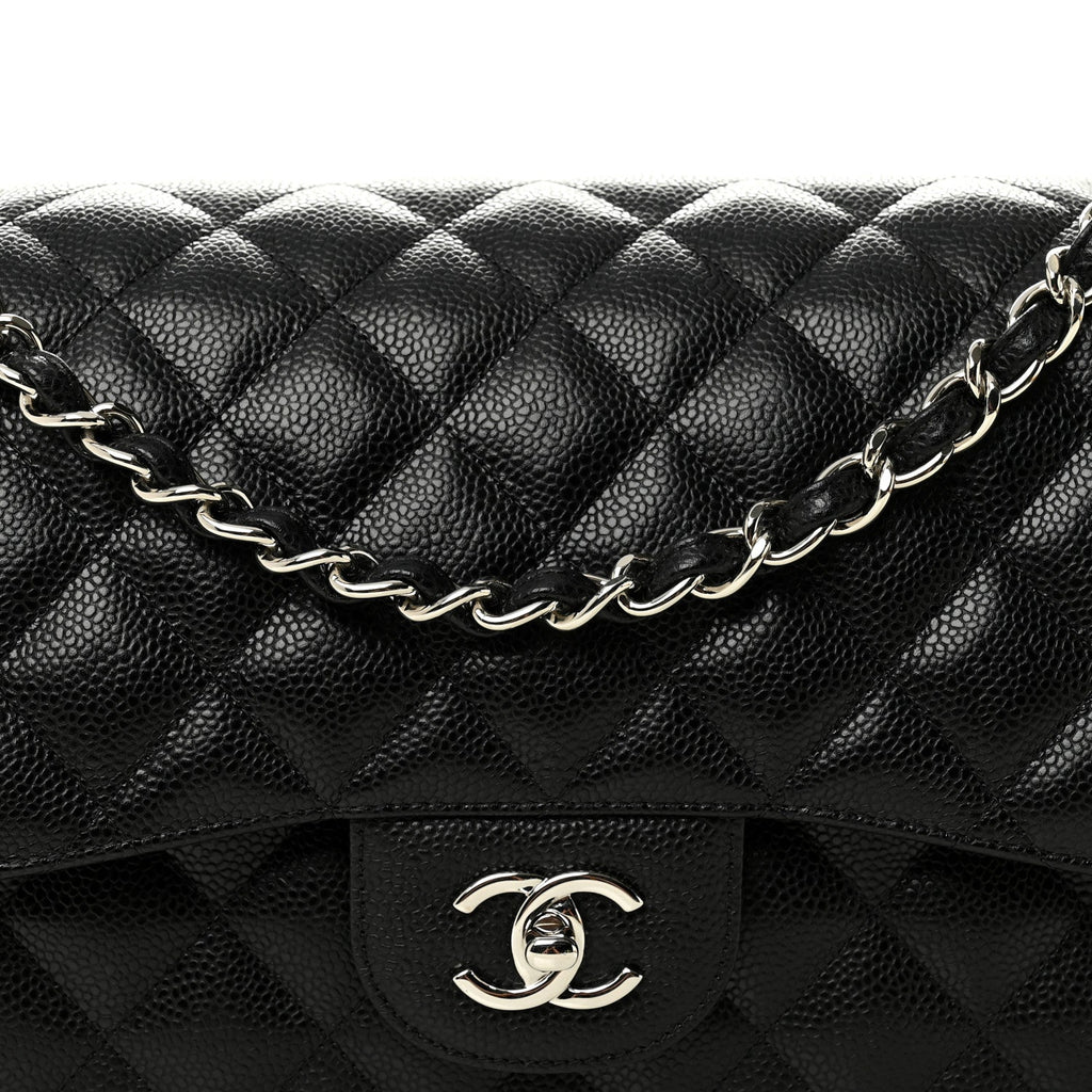 Chanel Caviar Quilted Jumbo Double Flap Black