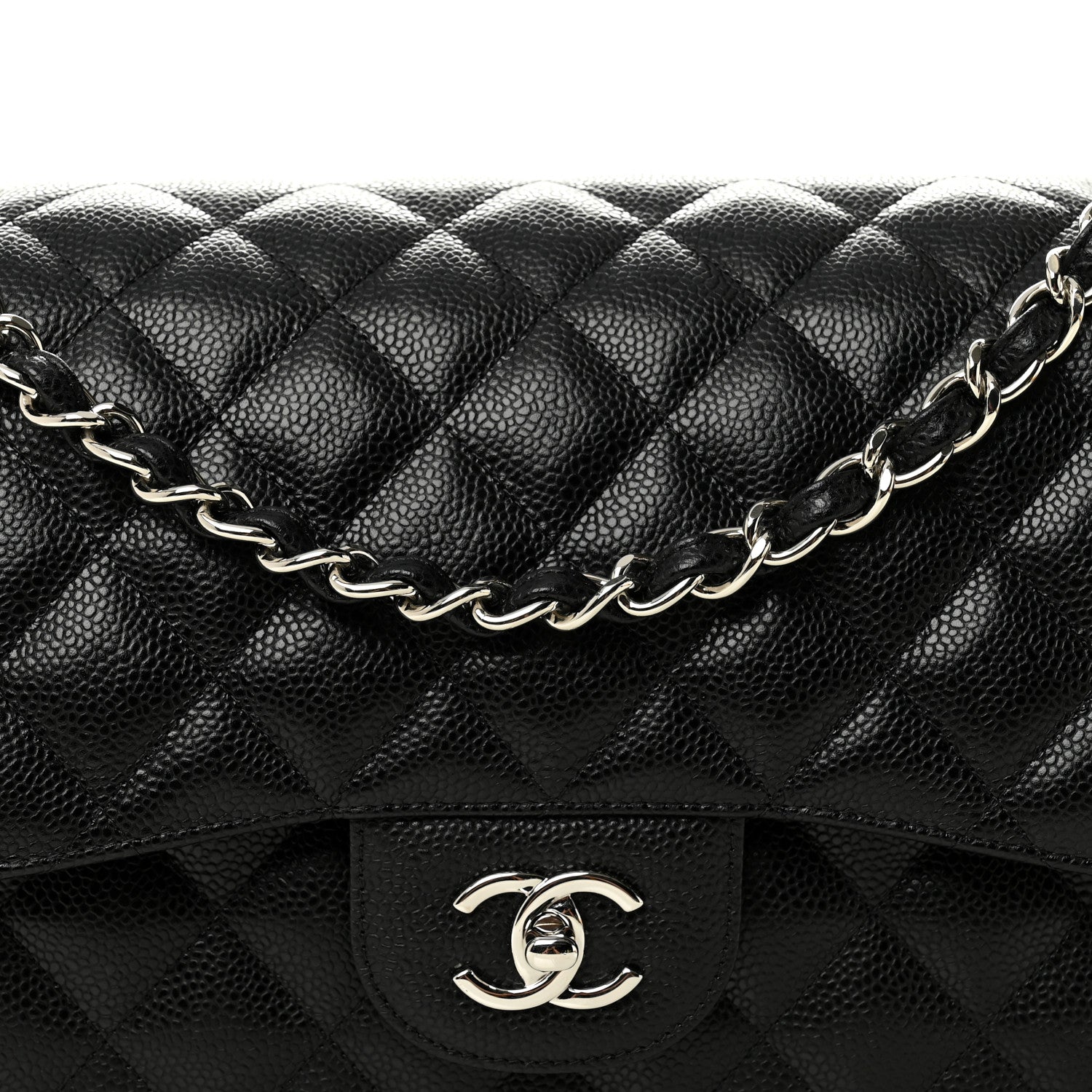 Chanel Caviar Quilted Jumbo Double Flap Black