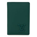Louis Vuitton Grained Calfskin Aerogram Pocket Organizer Forest Green