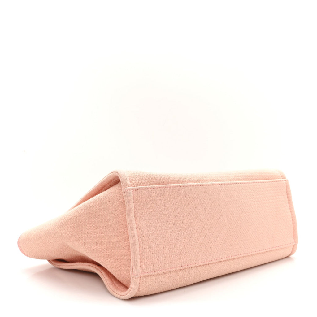 Chanel Mixed Fibers Small Deauville Tote Pink