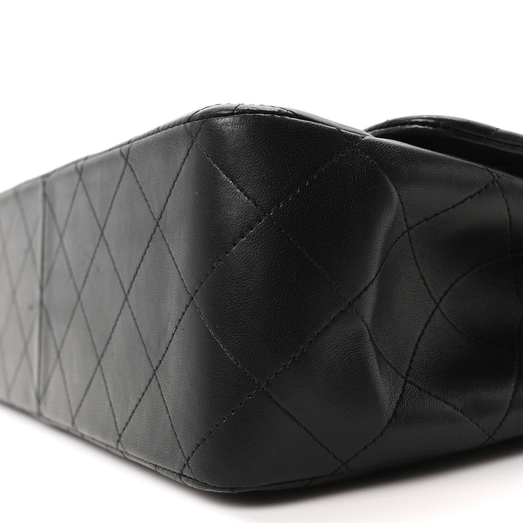 Chanel Lambskin Quilted Jumbo Double Flap Black