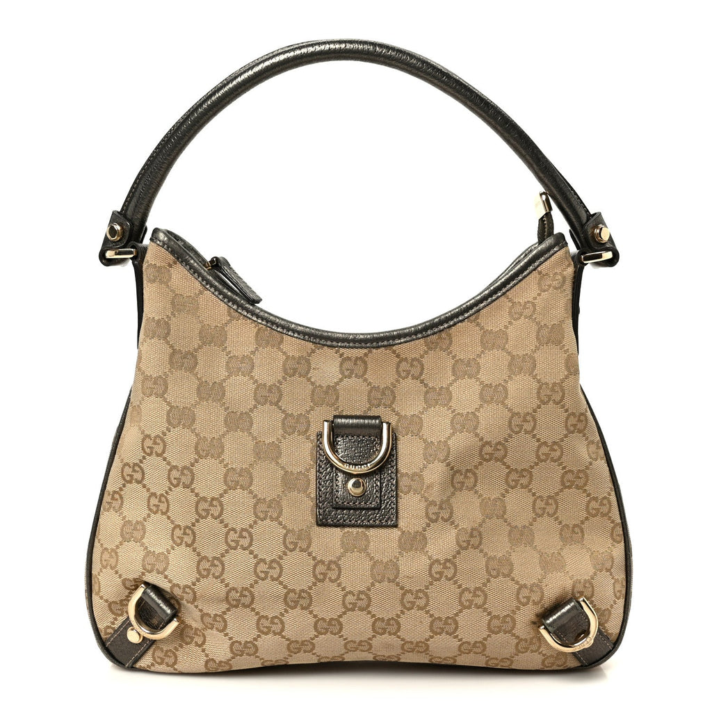 Gucci Monogram Medium Abbey D Ring Hobo Brown