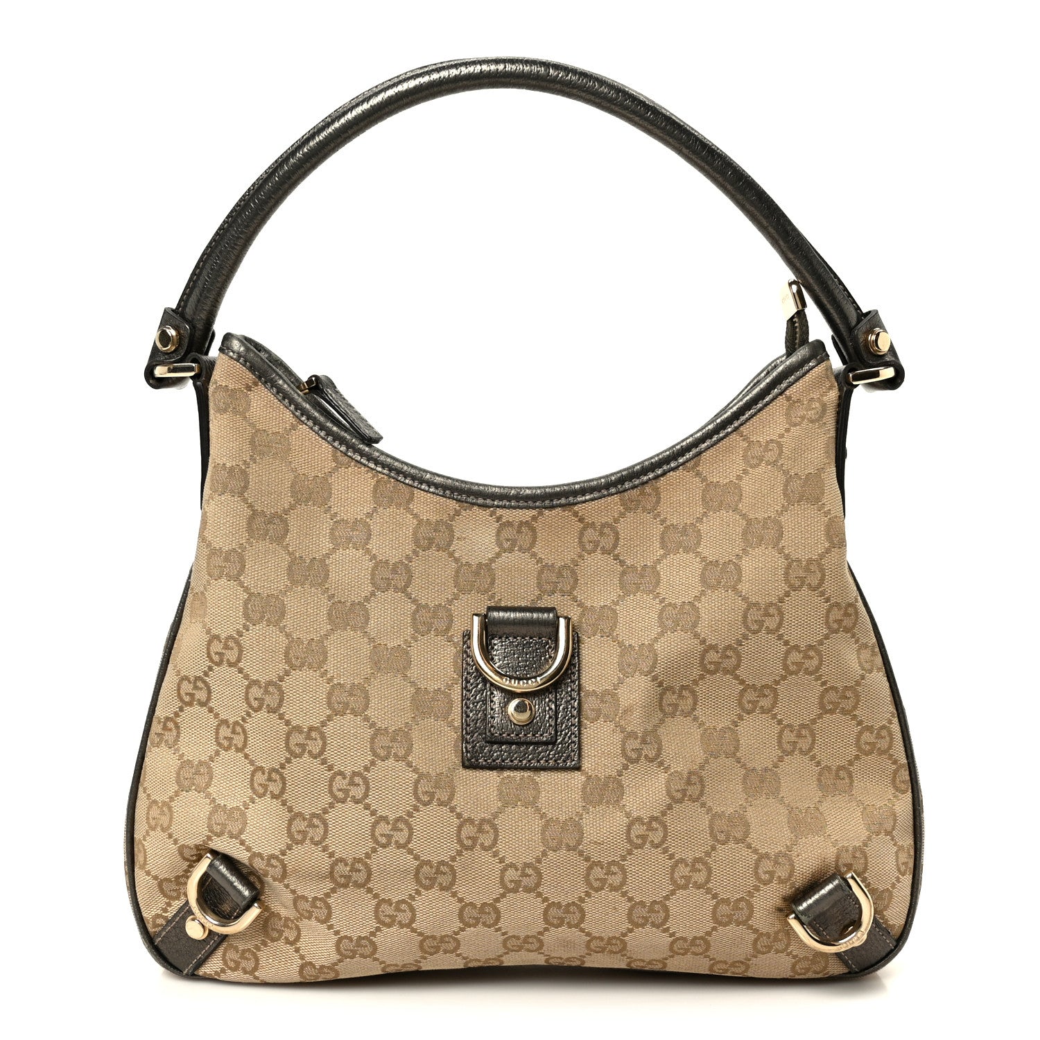 Gucci Monogram Medium Abbey D Ring Hobo Brown