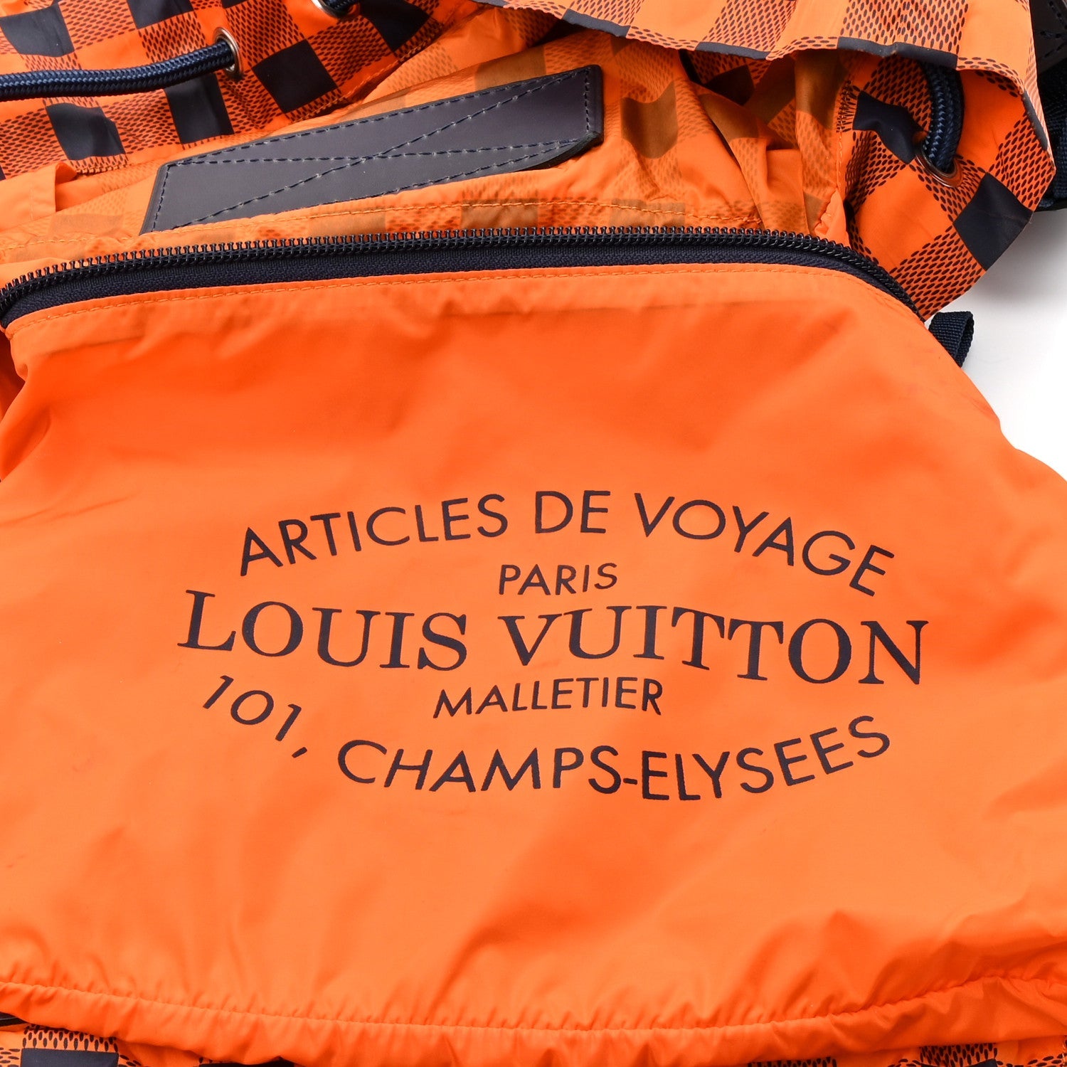 Louis Vuitton Nylon Damier Masai Adventure Practical Backpack Orange