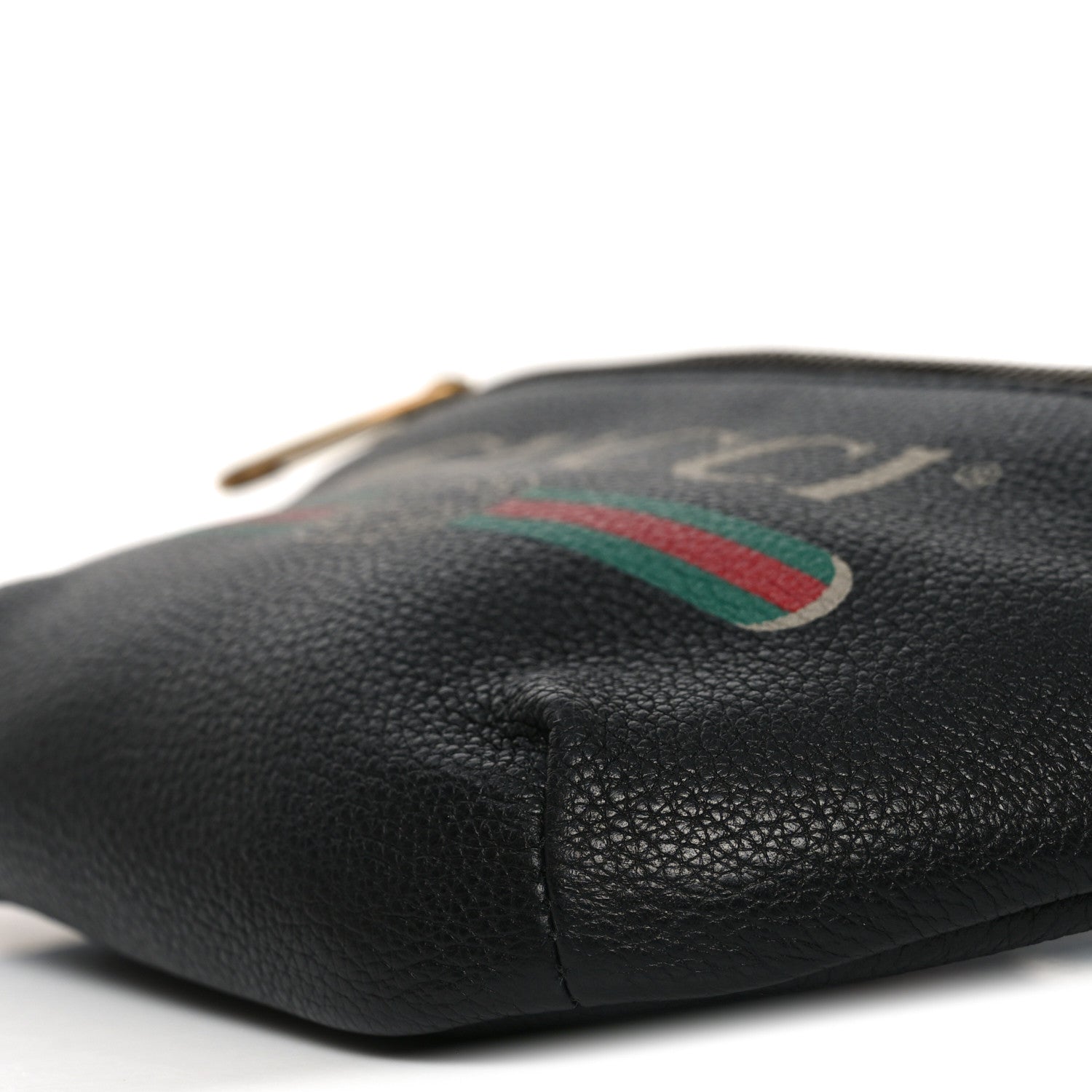 Gucci Grained Calfskin Logo Belt Bag Black