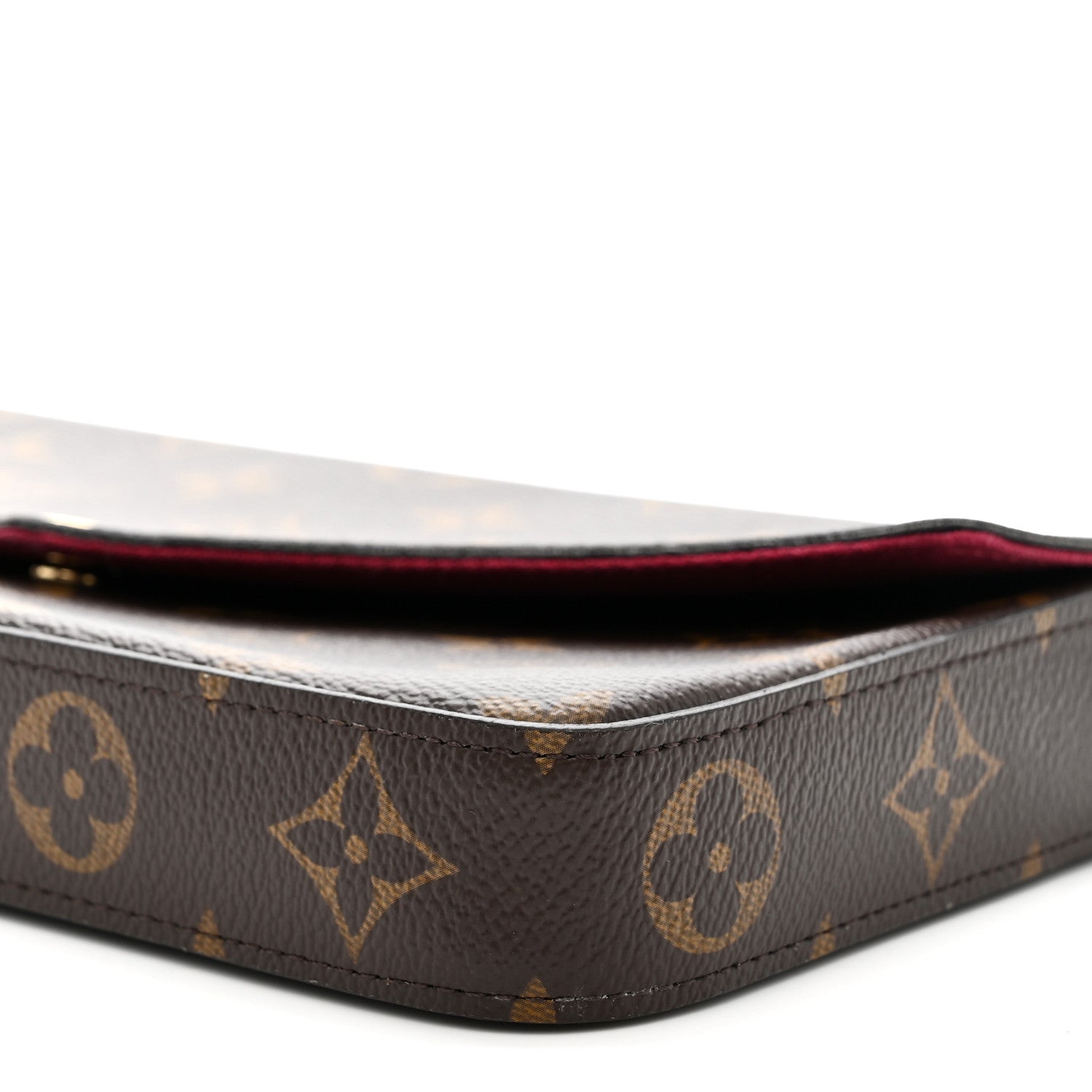 Louis Vuitton Monogram Pochette Felicie Chain Wallet Fuchsia