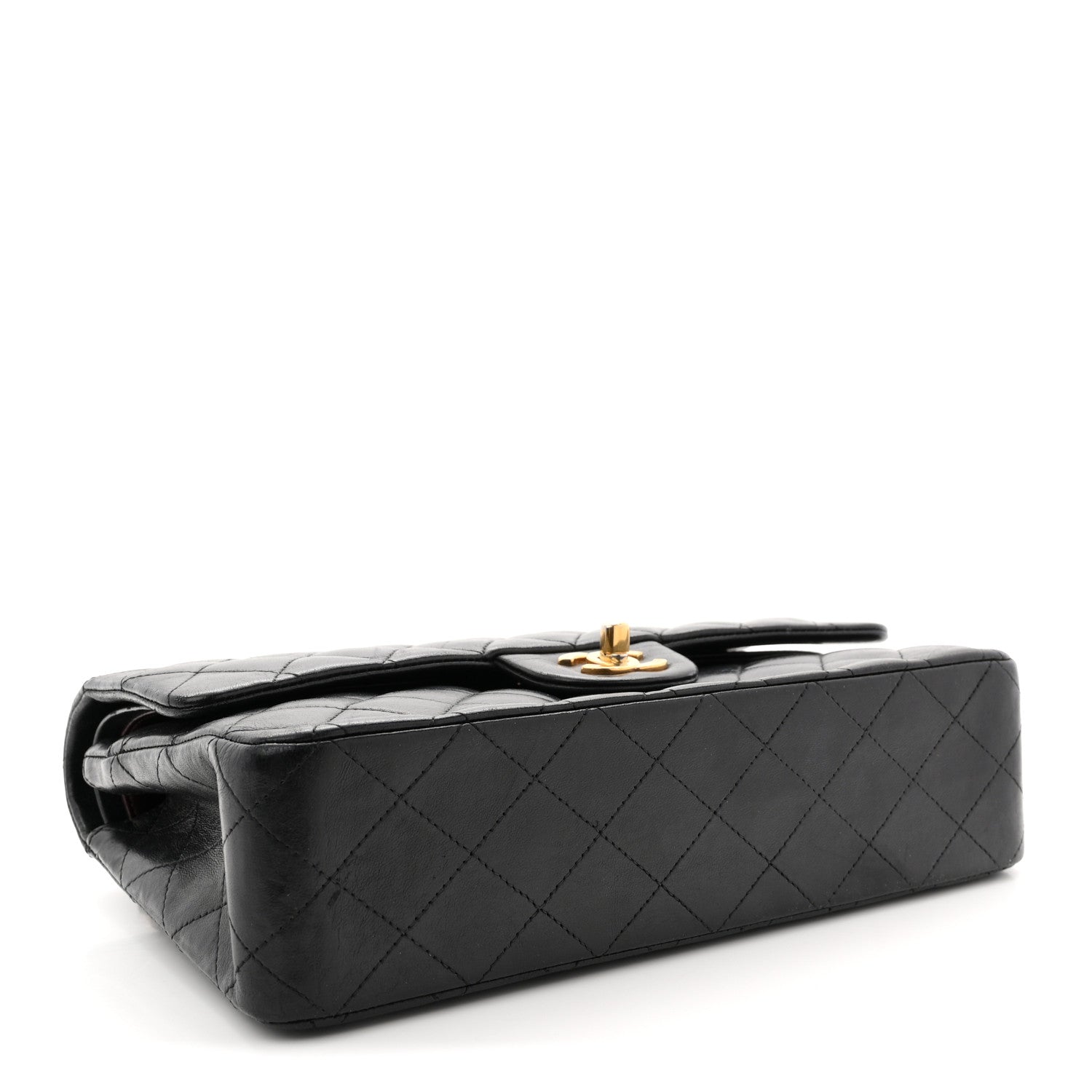 Chanel Lambskin Quilted Medium Double Flap Black