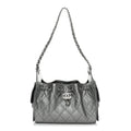 Chanel Metallic Caviar Quilted Mini Chanel 25 Handbag Anthracite