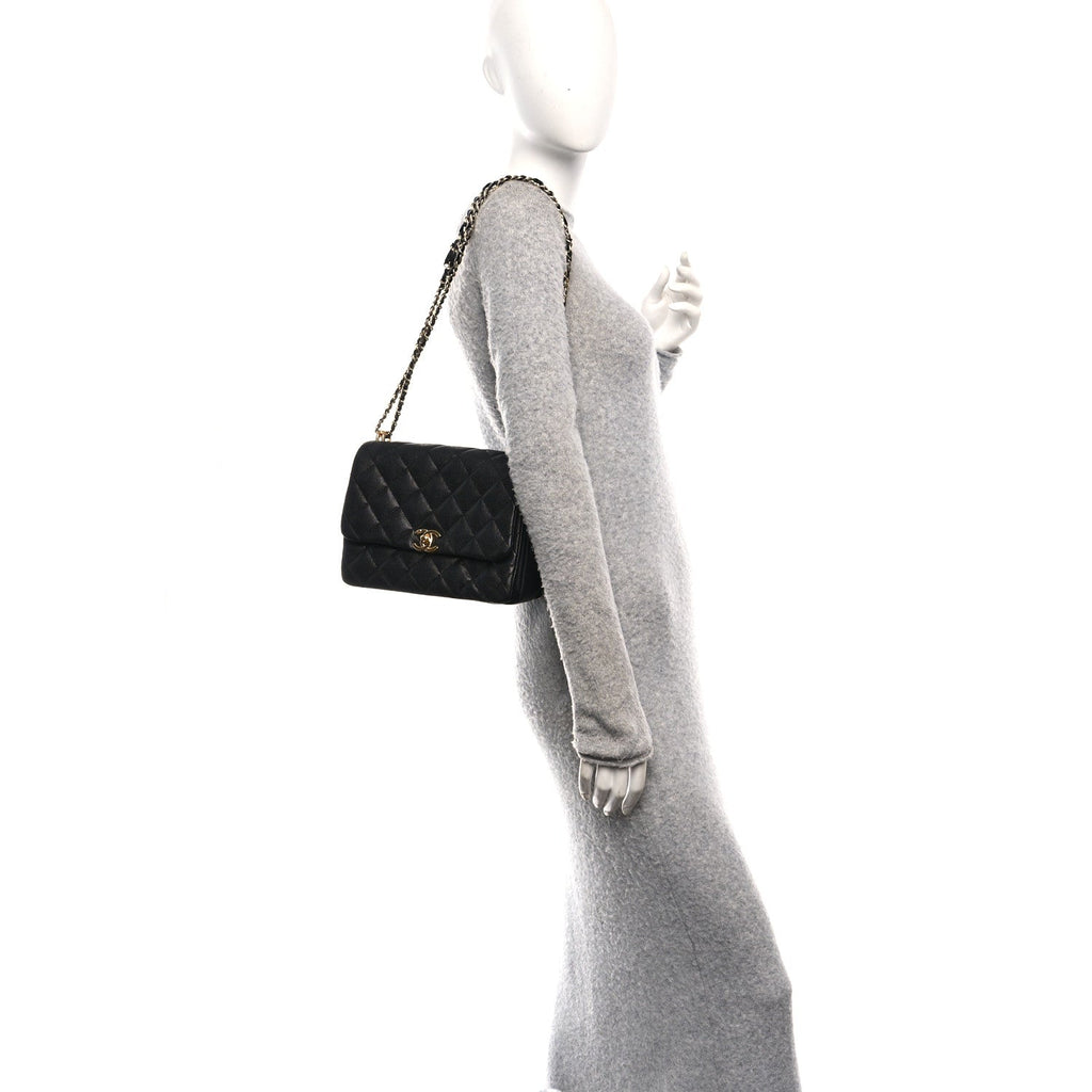 Chanel Caviar Quilted Coco First Flap Black