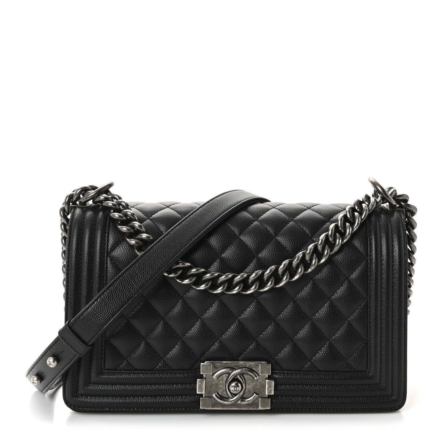 Chanel Caviar Quilted Medium Boy Flap Black