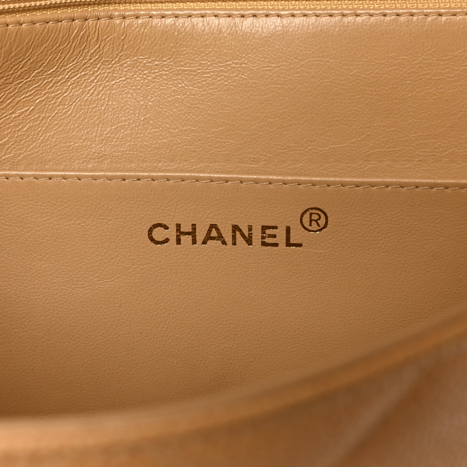Chanel Caviar Quilted Briefcase Laptop Bag Beige