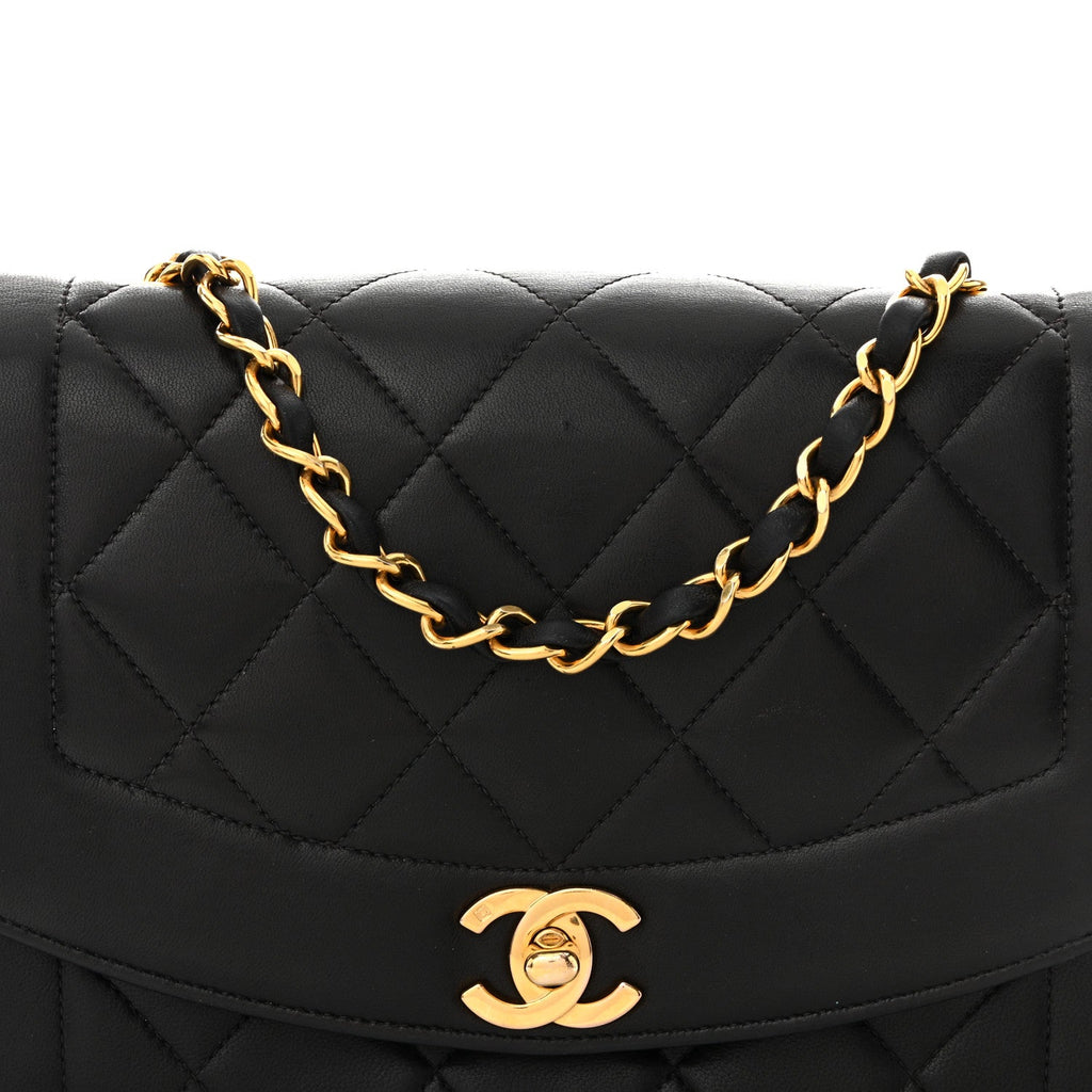 Chanel Lambskin Quilted Small Single Flap Black