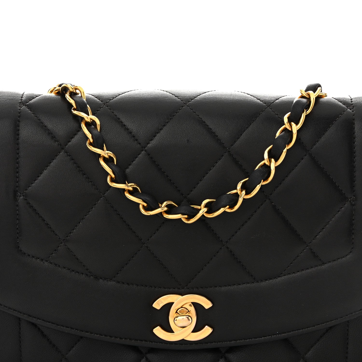 Chanel Lambskin Quilted Small Single Flap Black